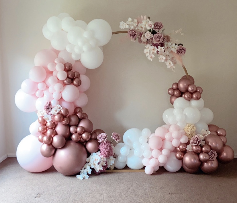 Balloon garlands, Flower Wall | Honey Mead Events